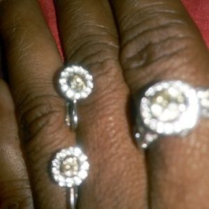 Le'vians Chocolate diamond ring and earrings